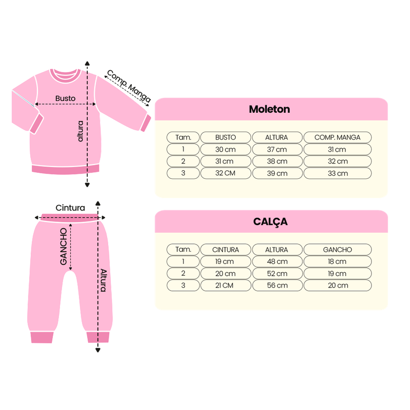 Conjunto Infantil Moletom Little Panda